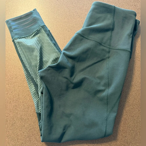 Zella Pants - Zella Leggings | Military Green with Mesh | Size Small